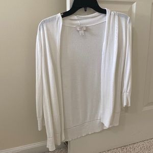 Loft white cardigan sweater
